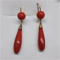 Orecchini Soprana Gioielleria Donna in Oro Corallo OG CORALLO GOCCIA - OG CORALLO GOCCIA